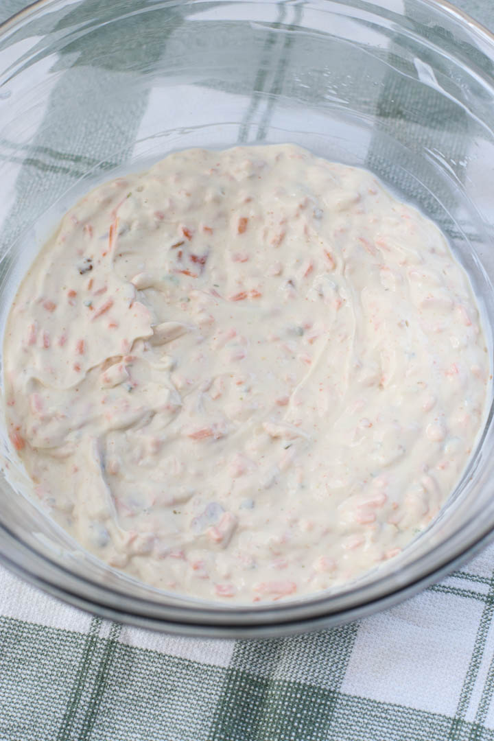 Vegetable Dip mixed in a bowl